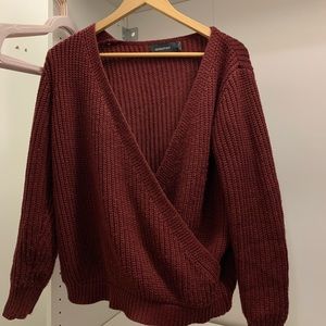 MinkPink wrap knit sweater